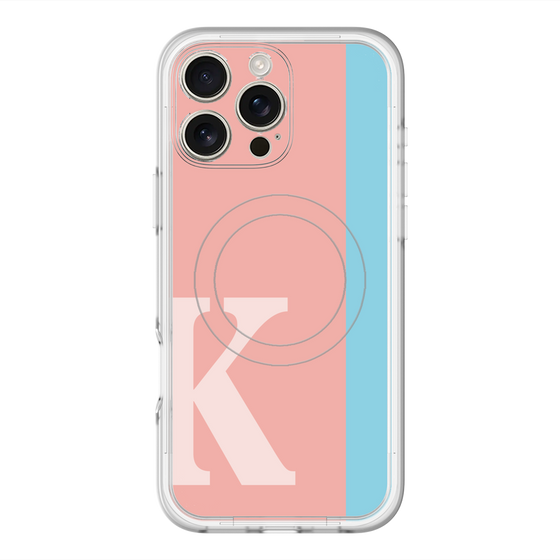 スリムプロテクションプレミアムケース with MagSafe［ オリジナル - initial color line - K pink ］