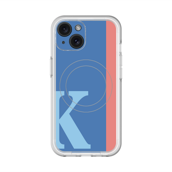 スリムプロテクションプレミアムケース with MagSafe［ オリジナル - initial color line - K blue ］