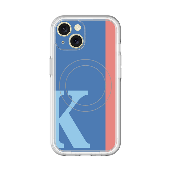 スリムプロテクションプレミアムケース with MagSafe［ オリジナル - initial color line - K blue ］