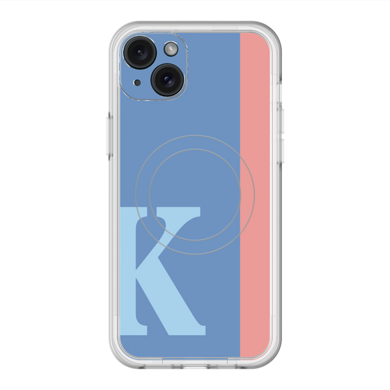 スリムプロテクションプレミアムケース with MagSafe［ オリジナル - initial color line - K blue ］