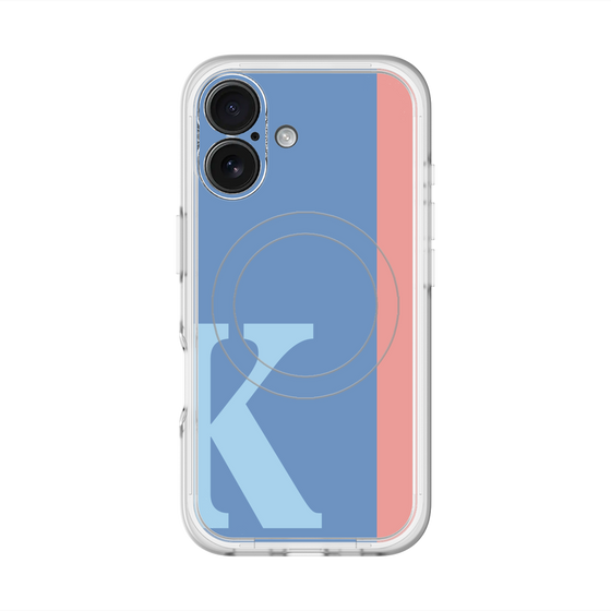 スリムプロテクションプレミアムケース with MagSafe［ オリジナル - initial color line - K blue ］