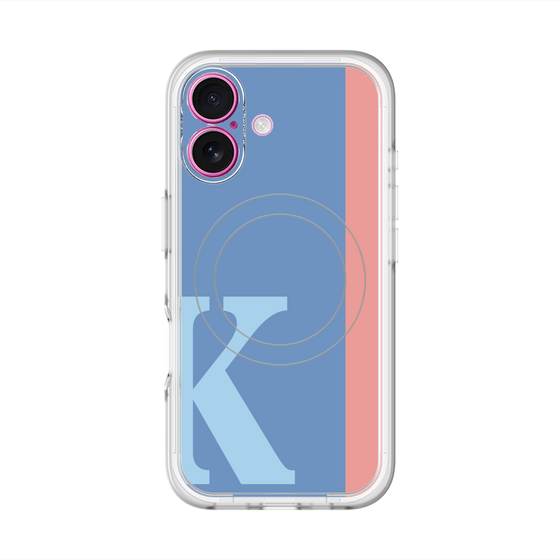 スリムプロテクションプレミアムケース with MagSafe［ オリジナル - initial color line - K blue ］