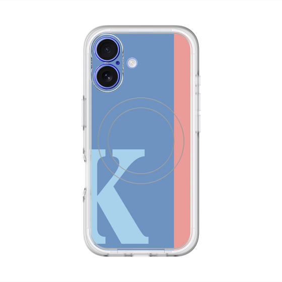 スリムプロテクションプレミアムケース with MagSafe［ オリジナル - initial color line - K blue ］