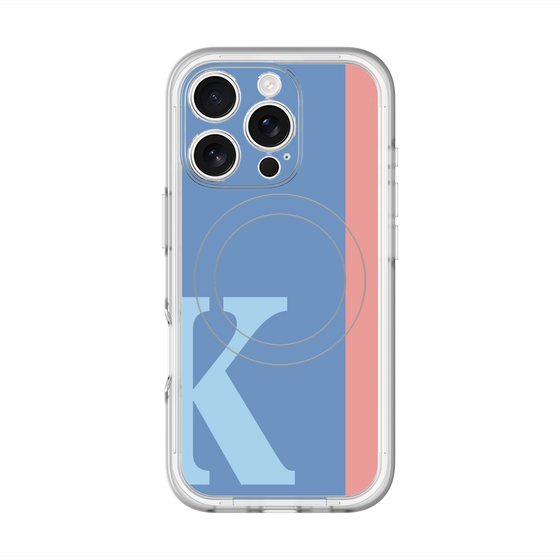 スリムプロテクションプレミアムケース with MagSafe［ オリジナル - initial color line - K blue ］