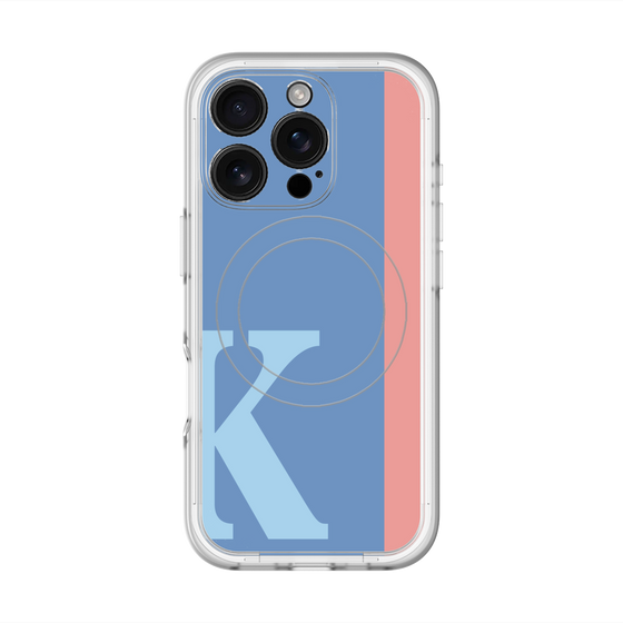 スリムプロテクションプレミアムケース with MagSafe［ オリジナル - initial color line - K blue ］