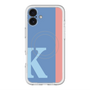 スリムプロテクションプレミアムケース with MagSafe［ オリジナル - initial color line - K blue ］