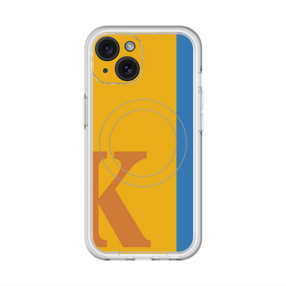 スリムプロテクションプレミアムケース with MagSafe［ オリジナル - initial color line - K orange ］
