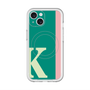 スリムプロテクションプレミアムケース with MagSafe［ オリジナル - initial color line - K green ］
