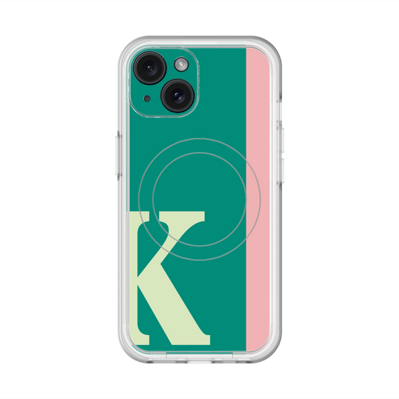 スリムプロテクションプレミアムケース with MagSafe［ オリジナル - initial color line - K green ］