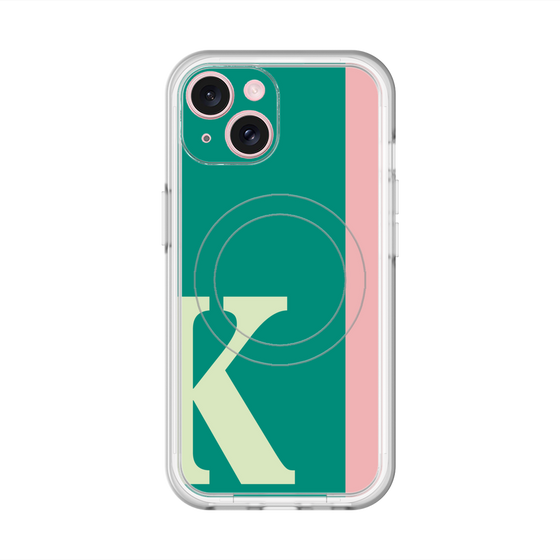 スリムプロテクションプレミアムケース with MagSafe［ オリジナル - initial color line - K green ］
