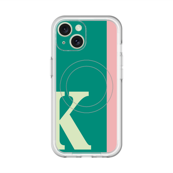 スリムプロテクションプレミアムケース with MagSafe［ オリジナル - initial color line - K green ］