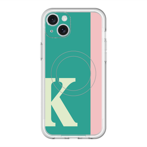 スリムプロテクションプレミアムケース with MagSafe［ オリジナル - initial color line - K green ］