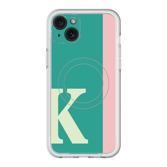 スリムプロテクションプレミアムケース with MagSafe［ オリジナル - initial color line - K green ］
