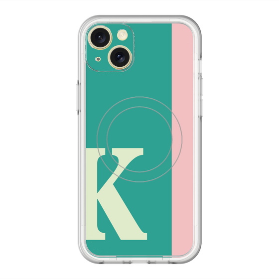 スリムプロテクションプレミアムケース with MagSafe［ オリジナル - initial color line - K green ］