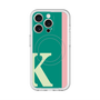 スリムプロテクションプレミアムケース with MagSafe［ オリジナル - initial color line - K green ］