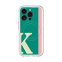 スリムプロテクションプレミアムケース with MagSafe［ オリジナル - initial color line - K green ］