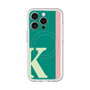 スリムプロテクションプレミアムケース with MagSafe［ オリジナル - initial color line - K green ］