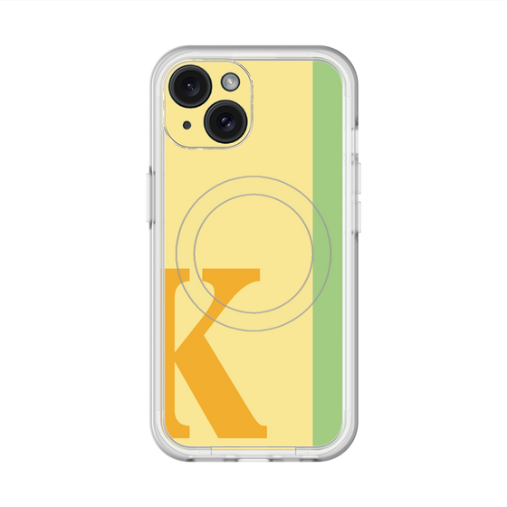 スリムプロテクションプレミアムケース with MagSafe［ オリジナル - initial color line - K yellow ］