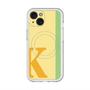 スリムプロテクションプレミアムケース with MagSafe［ オリジナル - initial color line - K yellow ］