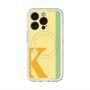 スリムプロテクションプレミアムケース with MagSafe［ オリジナル - initial color line - K yellow ］
