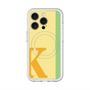 スリムプロテクションプレミアムケース with MagSafe［ オリジナル - initial color line - K yellow ］