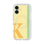 スリムプロテクションプレミアムケース with MagSafe［ オリジナル - initial color line - K yellow ］