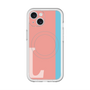 スリムプロテクションプレミアムケース with MagSafe［ オリジナル - initial color line - L pink ］