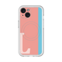 スリムプロテクションプレミアムケース with MagSafe［ オリジナル - initial color line - L pink ］