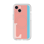 スリムプロテクションプレミアムケース with MagSafe［ オリジナル - initial color line - L pink ］