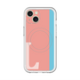 スリムプロテクションプレミアムケース with MagSafe［ オリジナル - initial color line - L pink ］