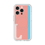 スリムプロテクションプレミアムケース with MagSafe［ オリジナル - initial color line - L pink ］