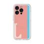 スリムプロテクションプレミアムケース with MagSafe［ オリジナル - initial color line - L pink ］