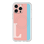 スリムプロテクションプレミアムケース with MagSafe［ オリジナル - initial color line - L pink ］