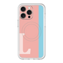 スリムプロテクションプレミアムケース with MagSafe［ オリジナル - initial color line - L pink ］
