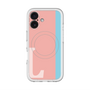 スリムプロテクションプレミアムケース with MagSafe［ オリジナル - initial color line - L pink ］