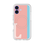 スリムプロテクションプレミアムケース with MagSafe［ オリジナル - initial color line - L pink ］