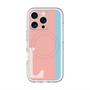 スリムプロテクションプレミアムケース with MagSafe［ オリジナル - initial color line - L pink ］