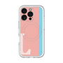 スリムプロテクションプレミアムケース with MagSafe［ オリジナル - initial color line - L pink ］