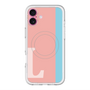 スリムプロテクションプレミアムケース with MagSafe［ オリジナル - initial color line - L pink ］