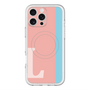 スリムプロテクションプレミアムケース with MagSafe［ オリジナル - initial color line - L pink ］