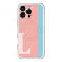 スリムプロテクションプレミアムケース with MagSafe［ オリジナル - initial color line - L pink ］
