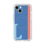 スリムプロテクションプレミアムケース with MagSafe［ オリジナル - initial color line - L blue ］