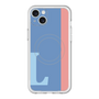 スリムプロテクションプレミアムケース with MagSafe［ オリジナル - initial color line - L blue ］