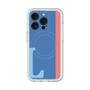 スリムプロテクションプレミアムケース with MagSafe［ オリジナル - initial color line - L blue ］