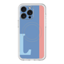 スリムプロテクションプレミアムケース with MagSafe［ オリジナル - initial color line - L blue ］