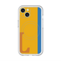 スリムプロテクションプレミアムケース with MagSafe［ オリジナル - initial color line - L orange ］