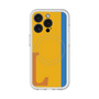 スリムプロテクションプレミアムケース with MagSafe［ オリジナル - initial color line - L orange ］