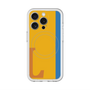 スリムプロテクションプレミアムケース with MagSafe［ オリジナル - initial color line - L orange ］