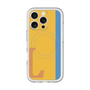 スリムプロテクションプレミアムケース with MagSafe［ オリジナル - initial color line - L orange ］