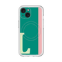 スリムプロテクションプレミアムケース with MagSafe［ オリジナル - initial color line - L green ］